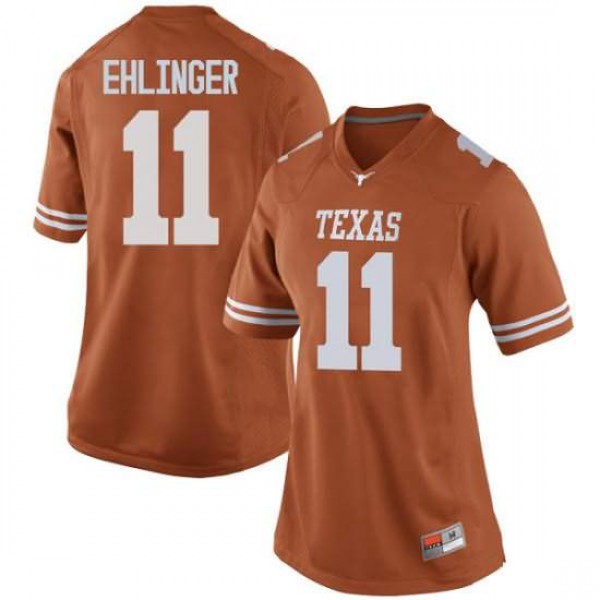 Women's University of Texas #11 Sam Ehlinger Game Jersey Orange